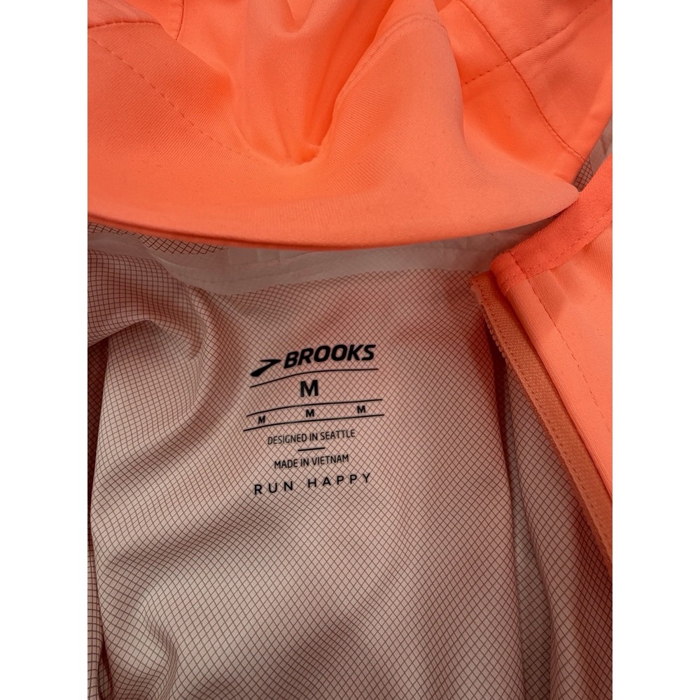 Brooks Womens High Point Waterproof Jacket 2 Neon Ember Flame Medium NWT - Picture 5 of 9